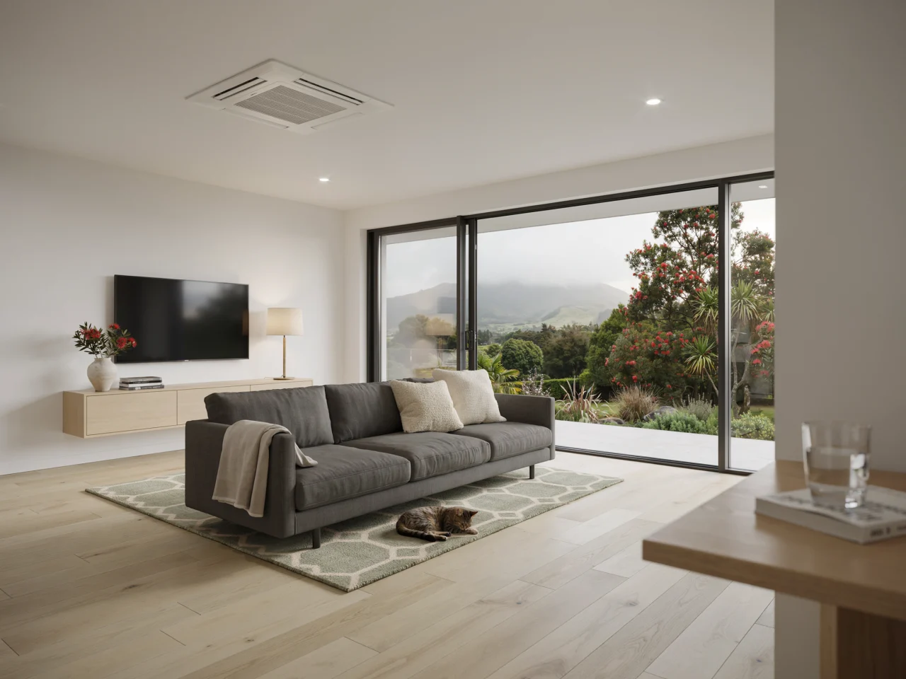 Ducted heat pump in Rotorua living room
