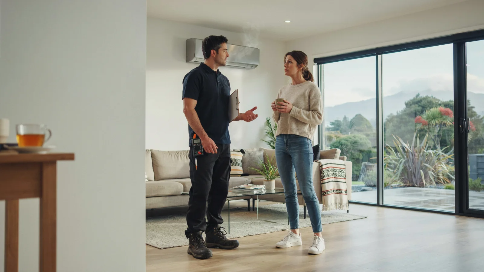 Heat pump quote consultation in Rotorua home