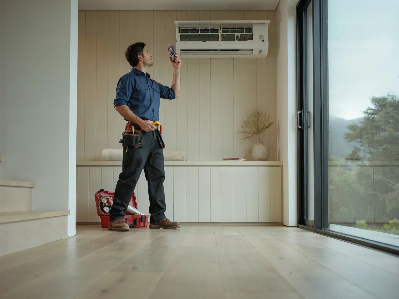 Heat pump installation in a Rotorua home